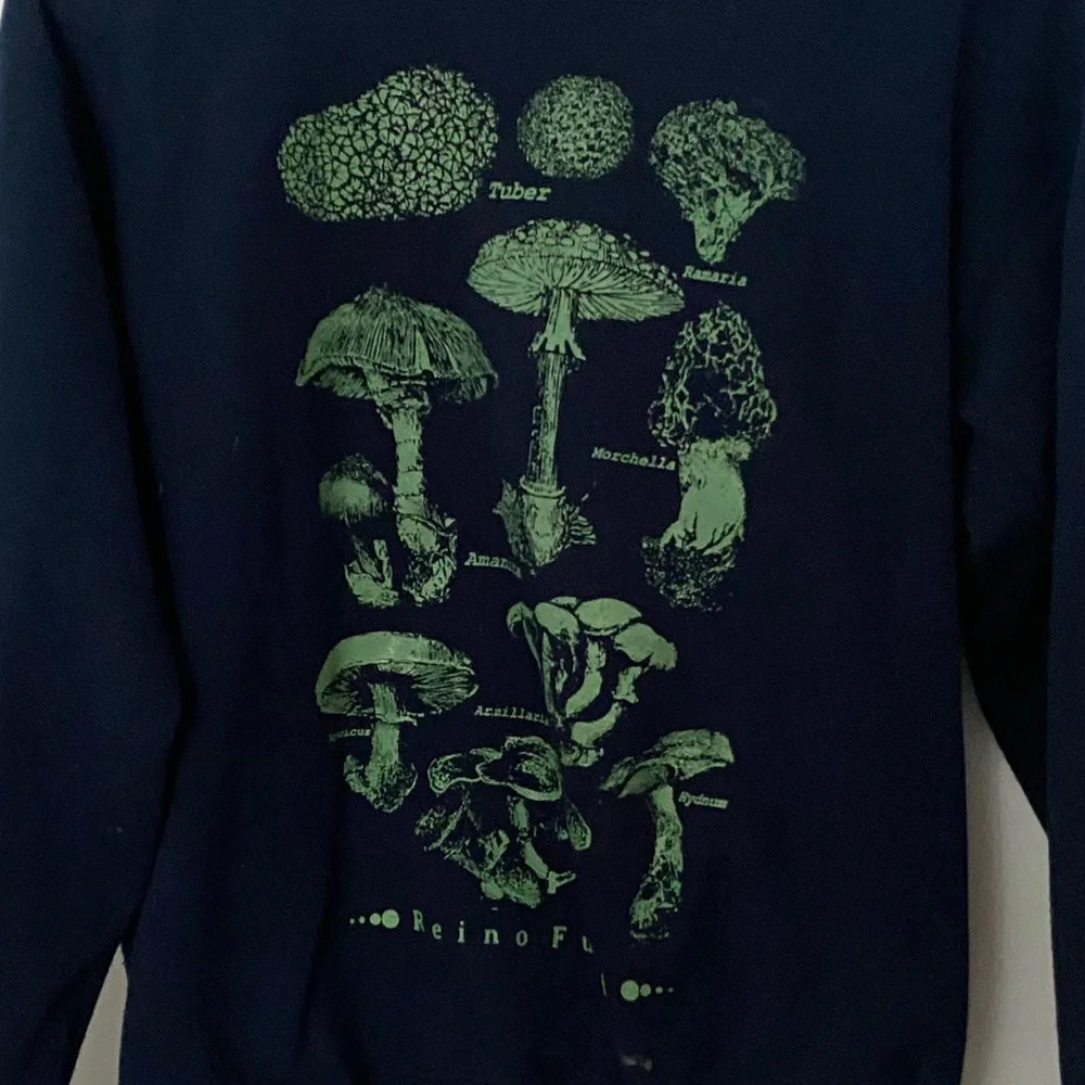 Vintage Mushroom Fleece Crewneck sweater - Picture 2 of 2